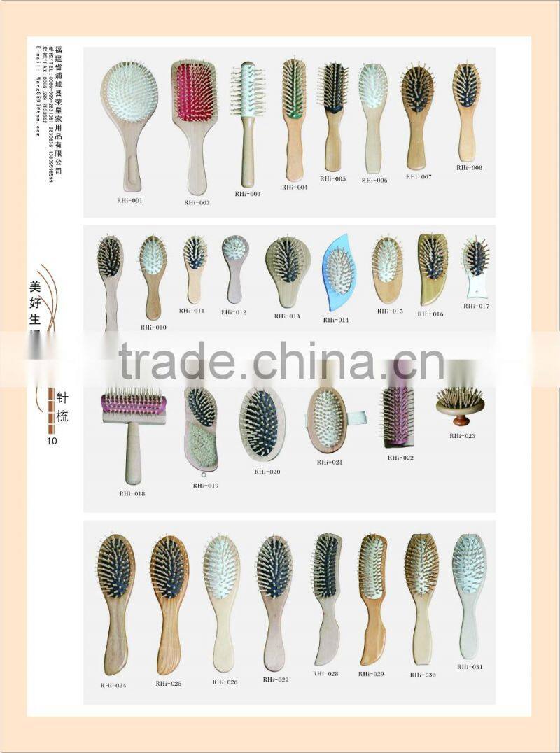 Hair massage brush/professional wood hair brush