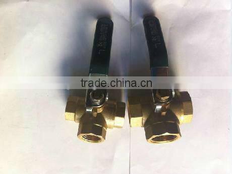 brass three-way ball valve (L/T type port)