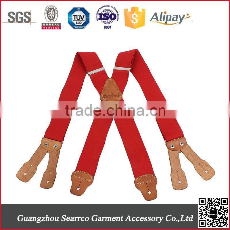 Mens custom personalized printing elastic suspenders