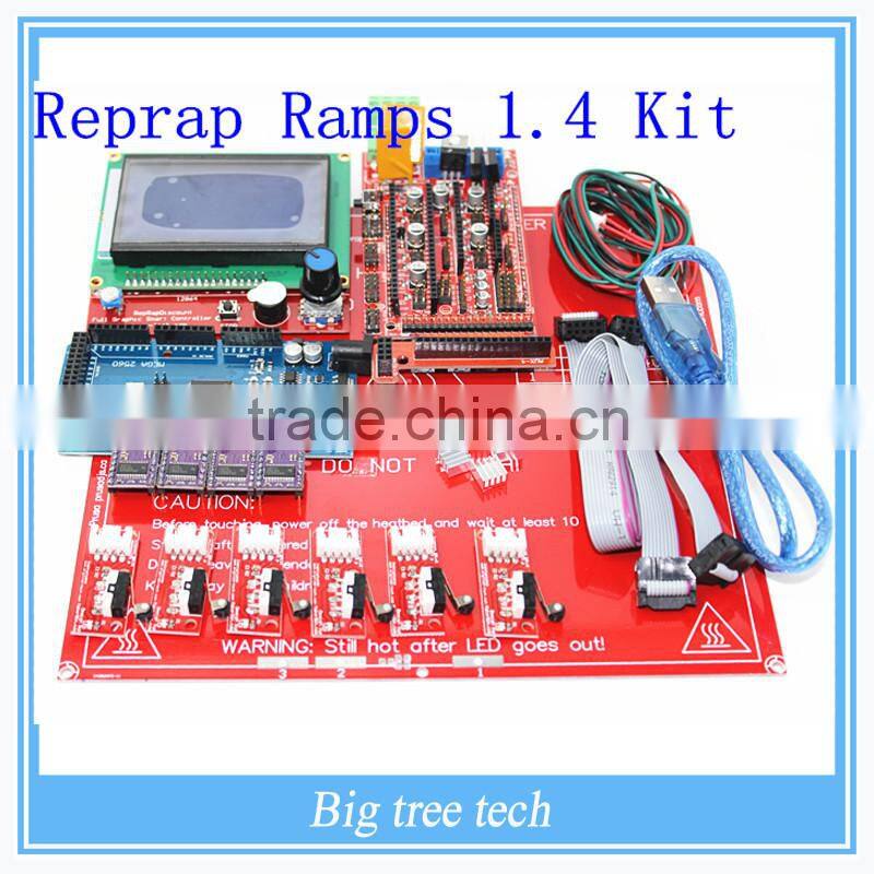 consumer electronics Reprap Ramps 1.4 kit +Mega 2560 +Heatbed mk2b + 12864 LCD Controller + DRV8825 + Mechanical Endstop+ Cables