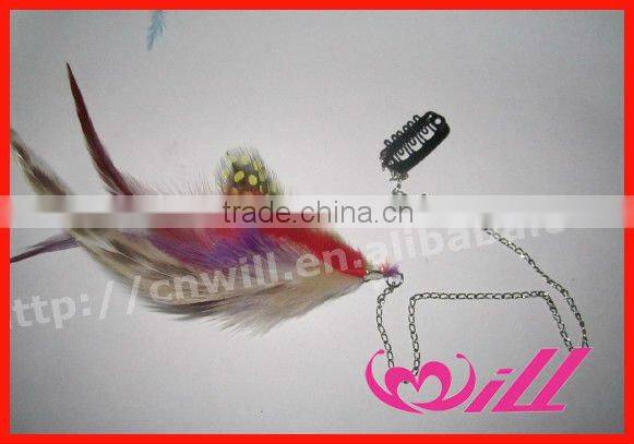 Fashion Long Grizzly Feather Hair Ostrich Feather Hair Clips Clip In Hair Extension Hair Accessories