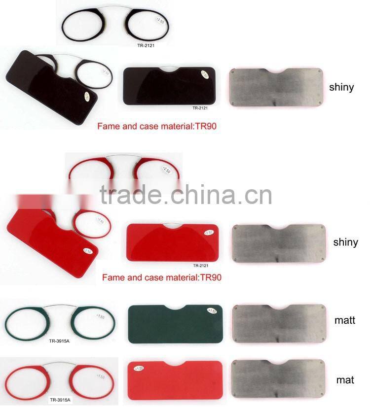 2016 New mini reading glasses wallet/pocket reading eyewear without arms