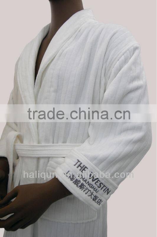 Stripe Bathrobe Unisex Thick Bathrobe 2015 New Wholesale Hotel Bathrobe