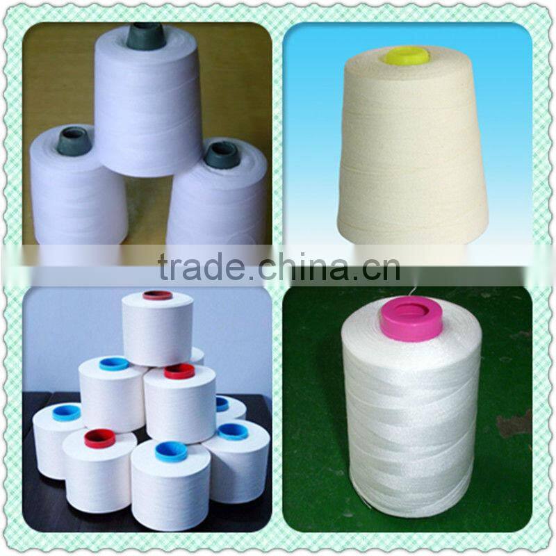 12/4 virgin polyester sewing thread plastic cone