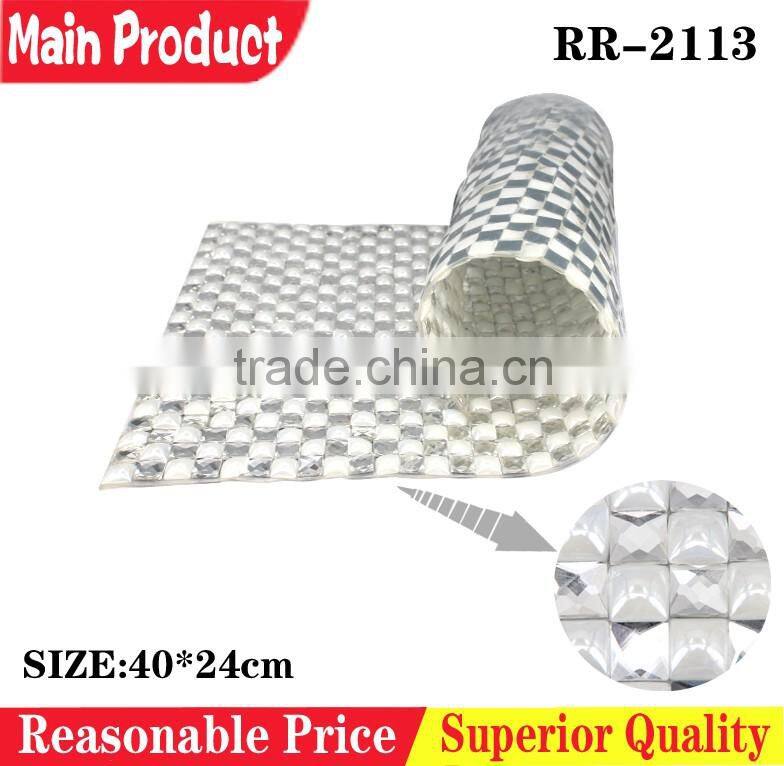 Hot-fix flatback crystal rhinestone trimming sheets