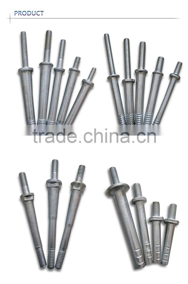 pin insulator with spindle/spindel for insulator/pin for insulator/pole bolt/insulator bolt
