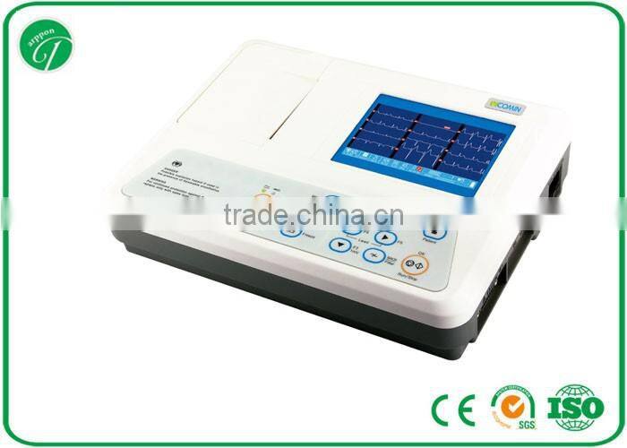 High quality portable 3 channel ECG machine, electrocardiograph, electrocardiograph Ecg monitor E8032