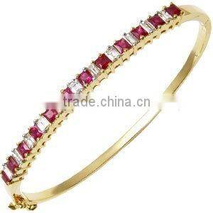 Classic ruby diamond bangles