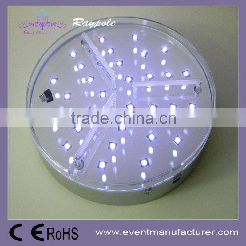 Battery operated wine bottle vase 8 inch LED base table centerpiece light for party decor