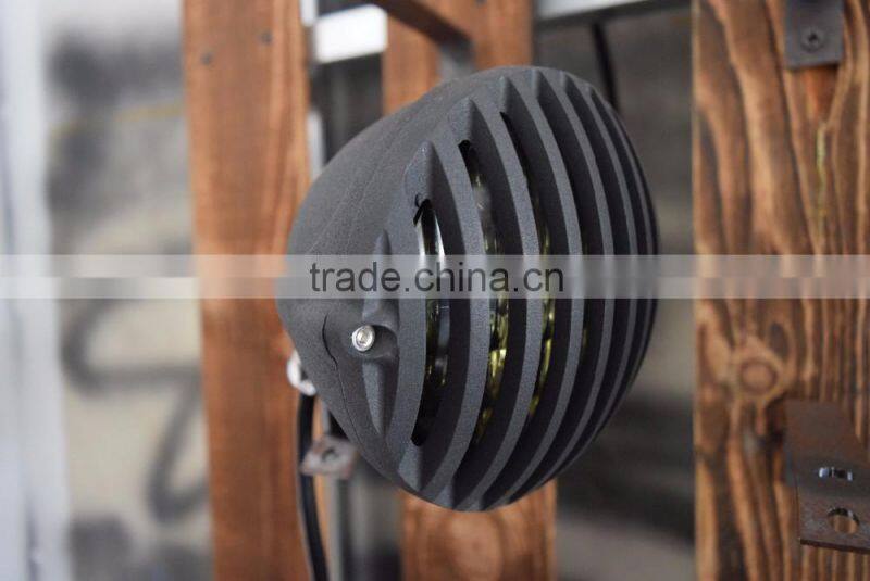 Smoke Lens Motorcycle Headlight Grille Headlight With Smoke Glass Lens