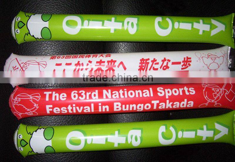 2016 plastic cheering stick/PE inflatable thunder stick