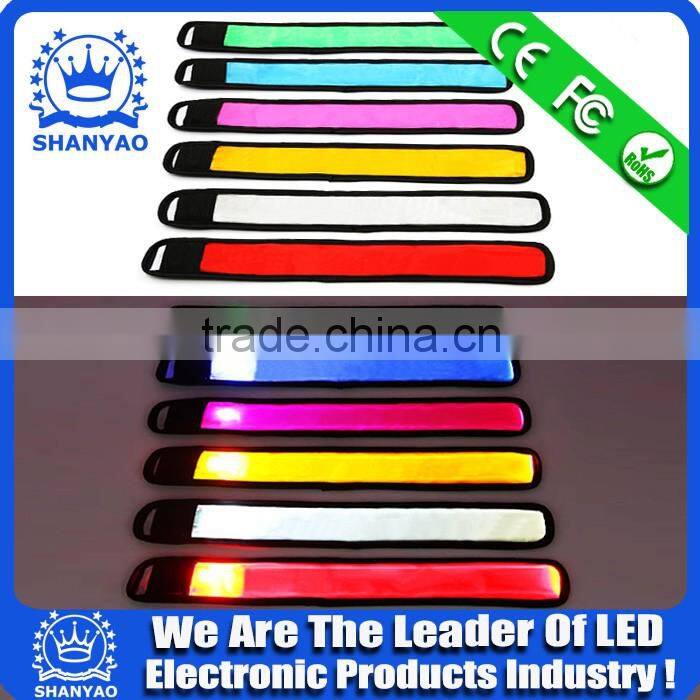 2016 Wholesale LED Sports Slap Wrist Band For Promotional Events