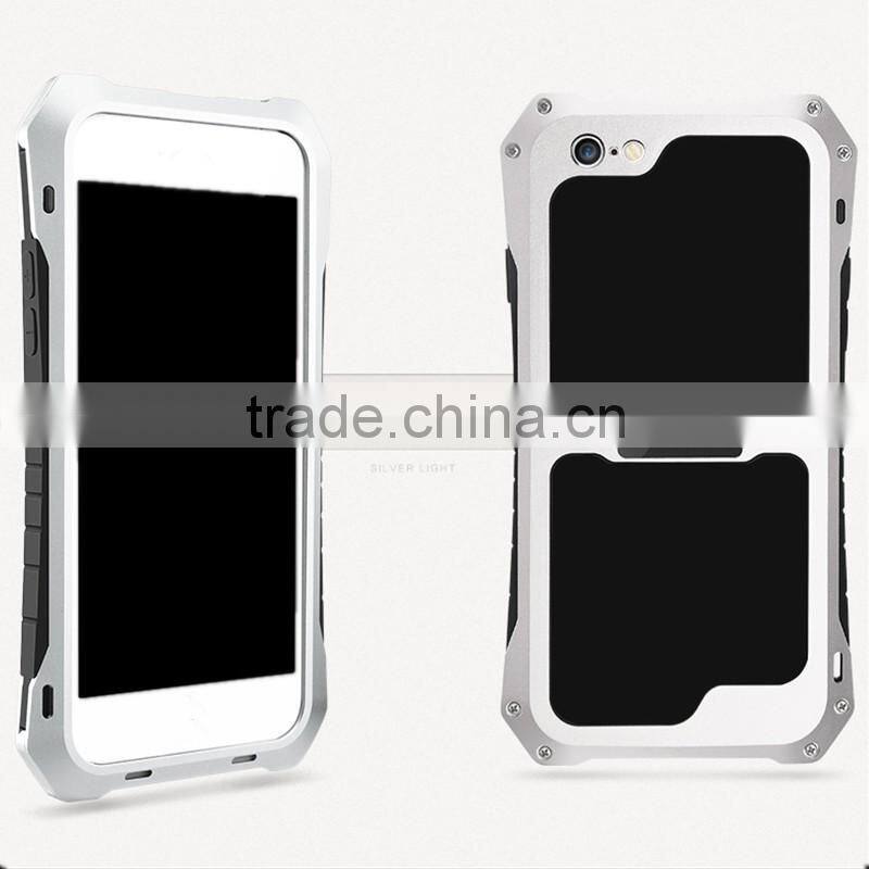 Aluminum alloy + Silicone hybird armor rugged shockproof phone case