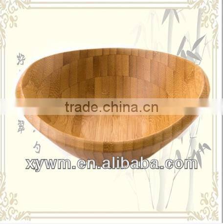 Unique Oval Spun Clear Boat Bamboo Salad Fruit Bowl