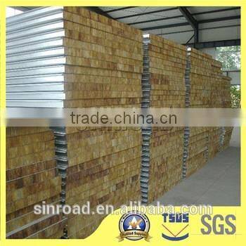 Exterior Wall 80kg/m3 Rock Wool Fireproof Insulation with Metal Coating