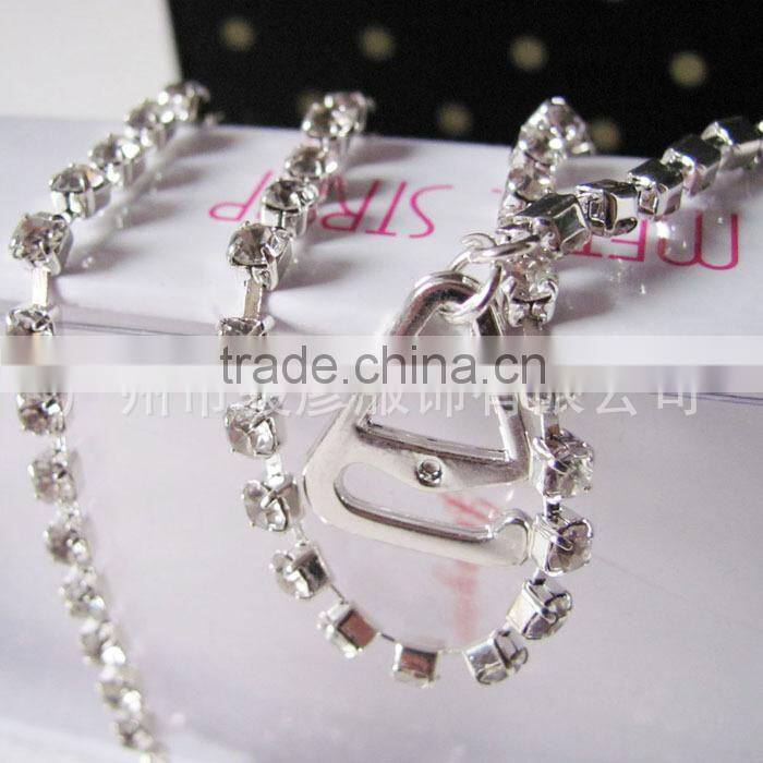 Shinny metal Rhinestone bra shoulder strap