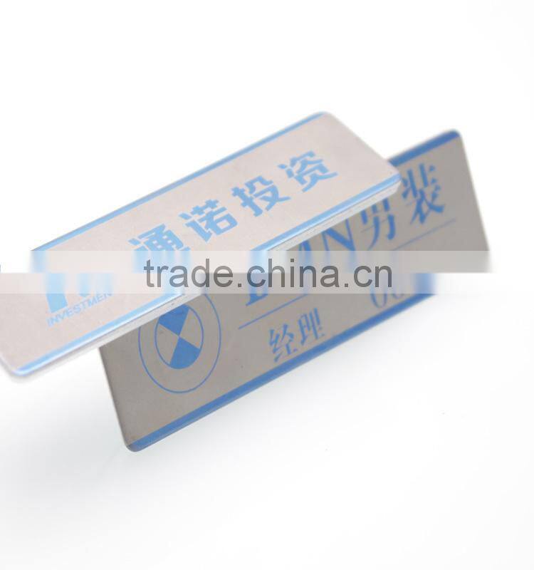 Wholesale promotional gift and craft high quality custom metal nameplate