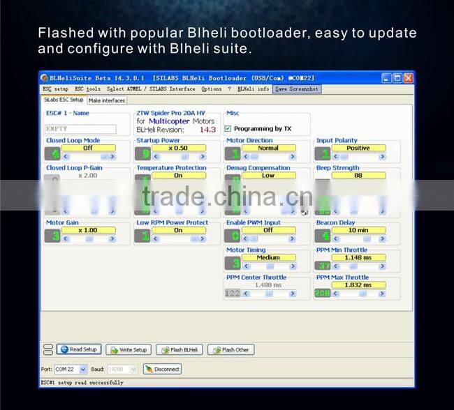 ZTW Spider PRO 30A HV OPTO 2-6S ESC Electronic Speed Control For RC Multicopter