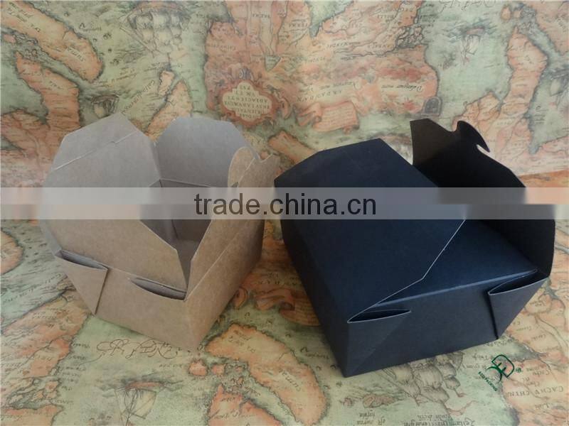 Take out brown food grade kraft paper noodle box design