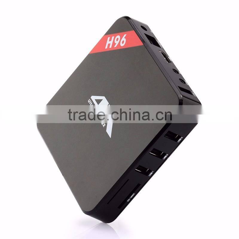 smart TV box manufacture H96 Amlogic S905 2GB DDR3 16GB ROM Set Top Box full 1080p cabel tv