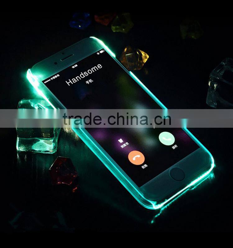 Innovative design TPU silicone fashionable colorful led phone cover for iPhone