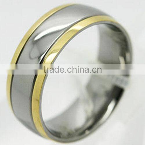 Comfort Fit Gold Plated Cobalt Chrome Ring