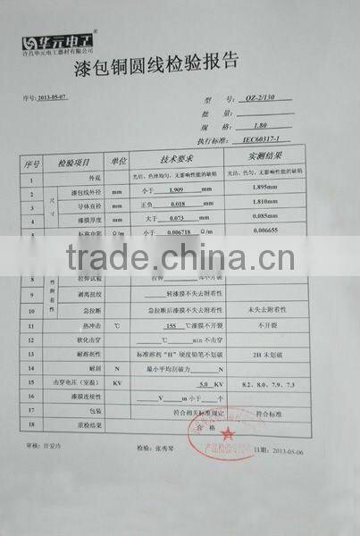 2014 New fine copper wires for coils UL Certificate from china supplier