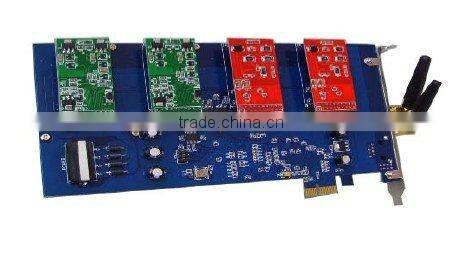 100% good quality+excellent voice+4 port wireless Asterisk PCI card(with PCI Express 1X interface)