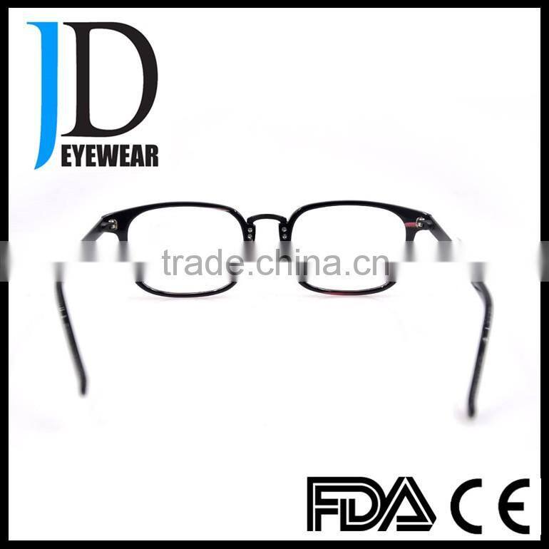 high end business style square plastic computer eyeglasses with metal bridge