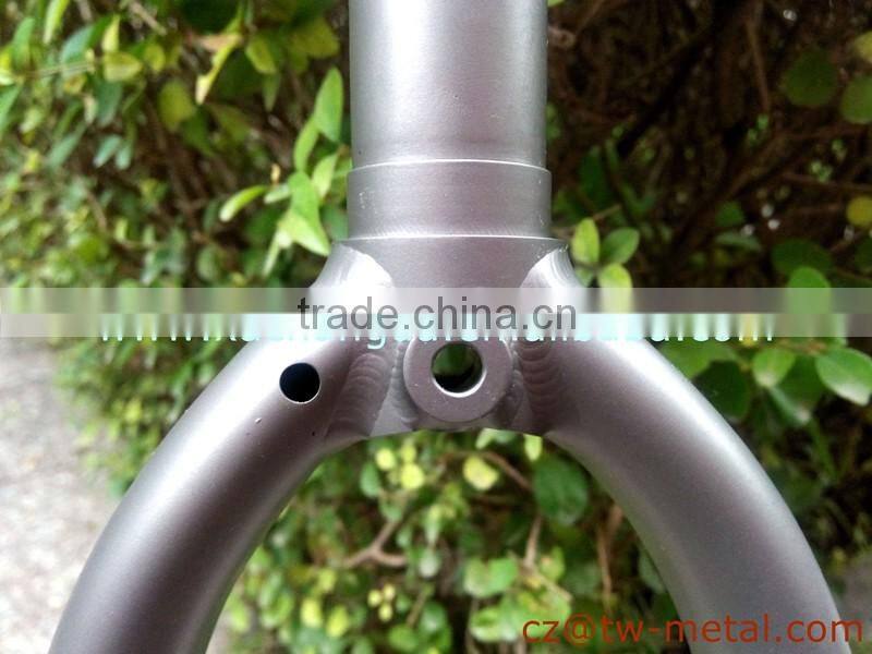 Titanium road bicycle fork titanium fat & cruiser bicycle front fork with disc brake
