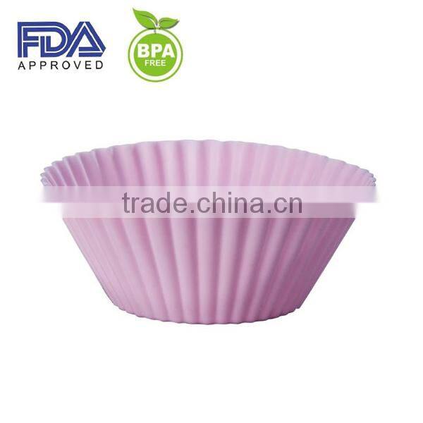 Eco-friendly heat-resistant mini round shape silicone muffin cups