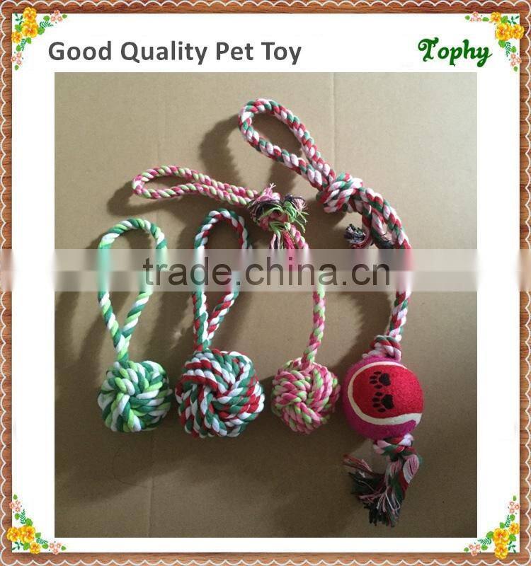 Cotton Ball On Rope Dog Toy Dog Tug Of War Toy Interactive Dog Toys