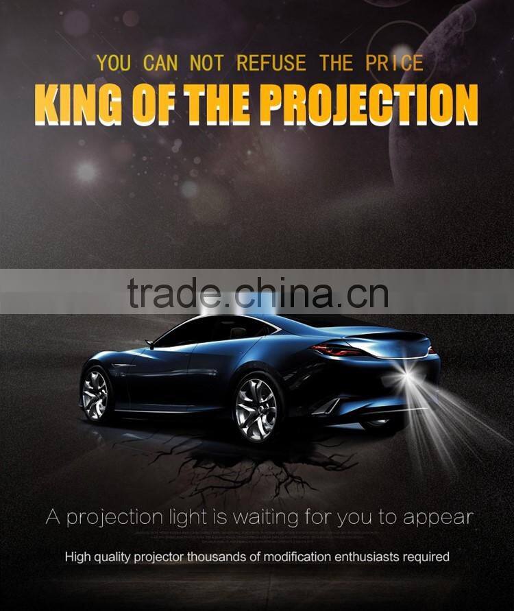 Red Car Led Laser Fog Light Rear Anti-Collision Brake Tail lights Warning Lamp logo brake light