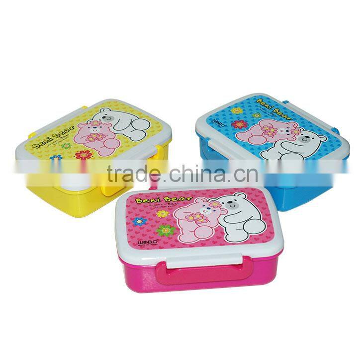 Middle size plastic divider lunch box
