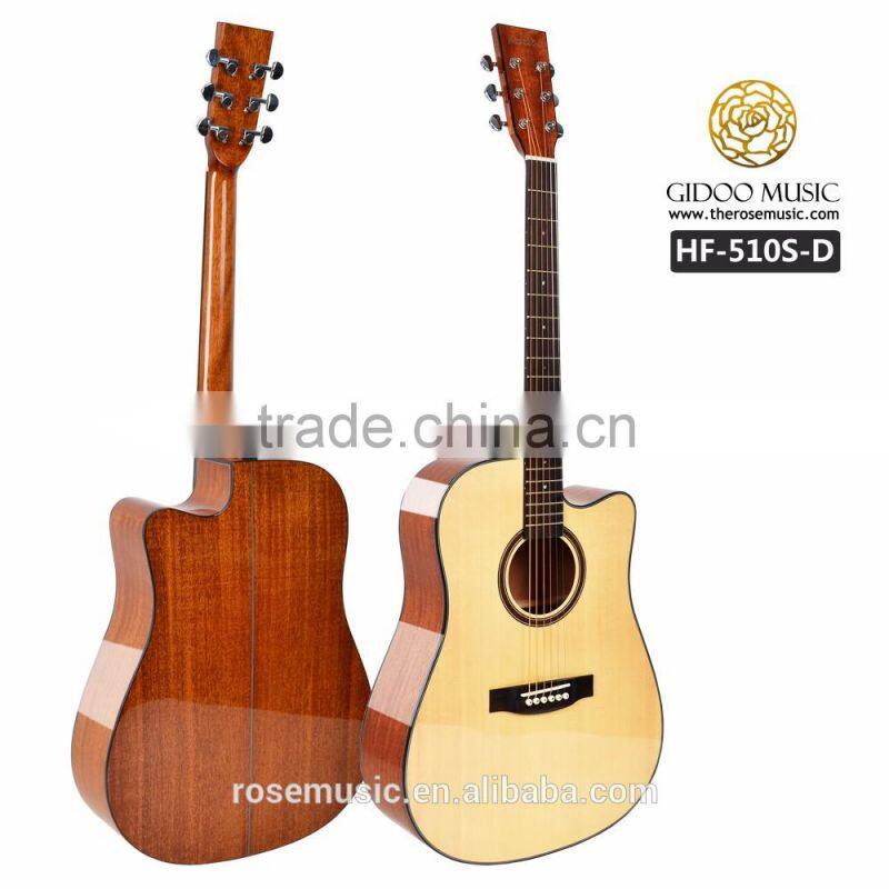 41 inch Solid top acoustic guitar Hawthorn Fruit(HF-510S-D) made in China