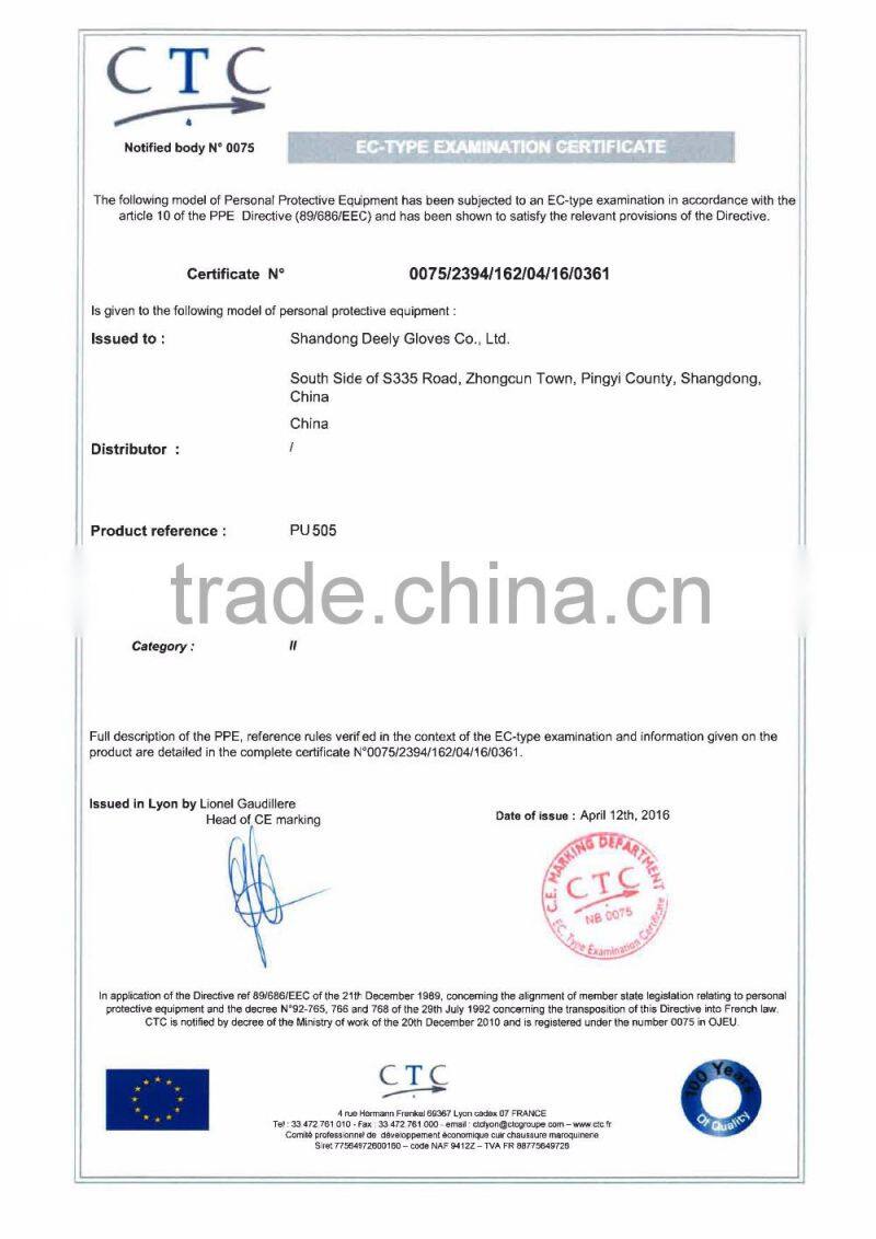 13 gauge Red polyester liner with black nitrile safety working gloves