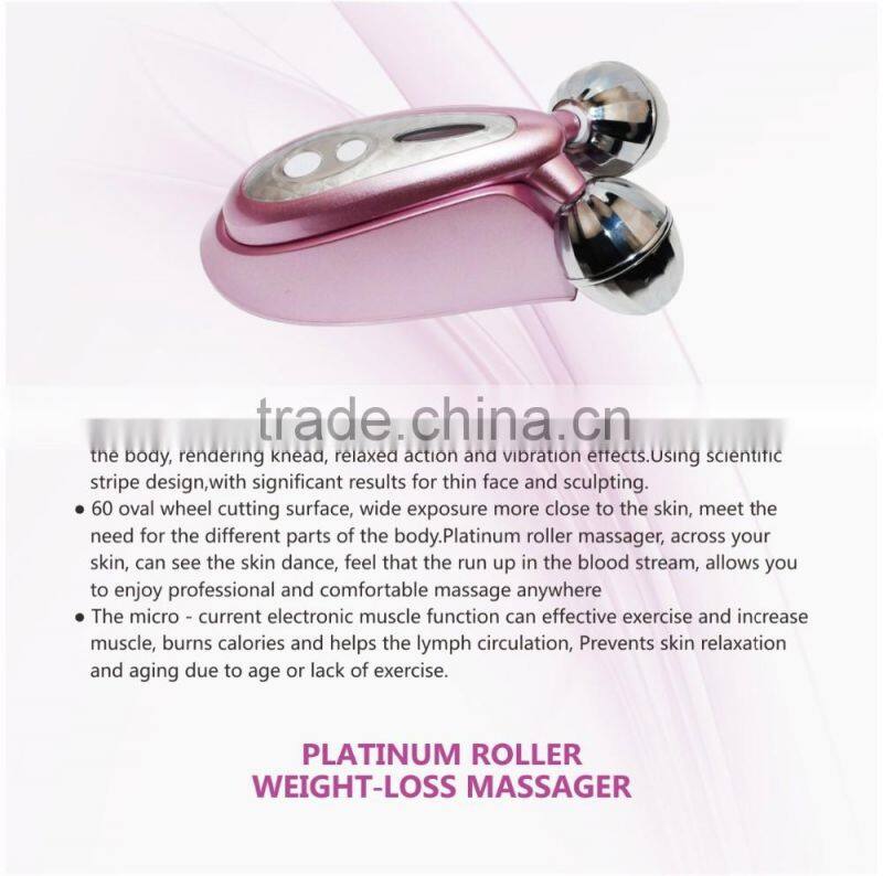 Customized 4D facial massager Slimming handheld and body slimming massage with platinum roller recharge massager machine