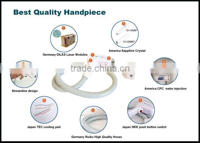 2017 Top quality 808nm diode permanent laser hair remover