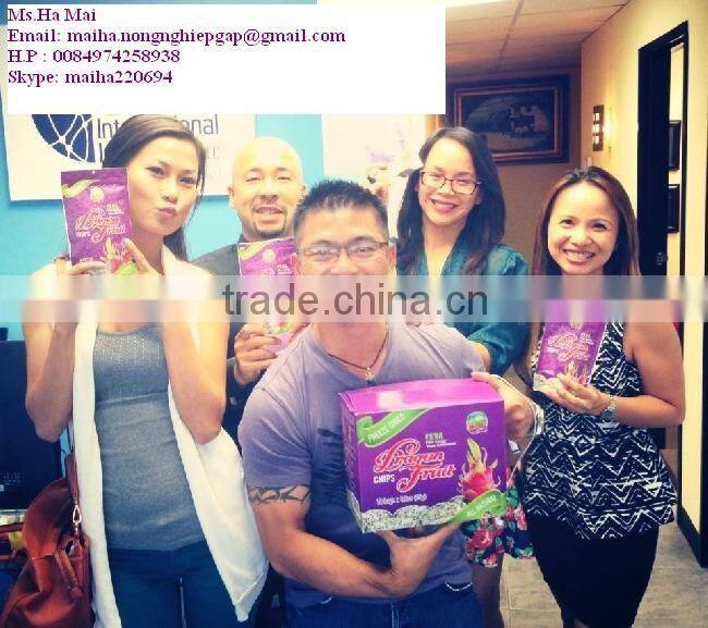 Freeze Dried Dragon Fruit Chips From Vietnam With Sugar Free/ Freeze Dried Fruit Chips