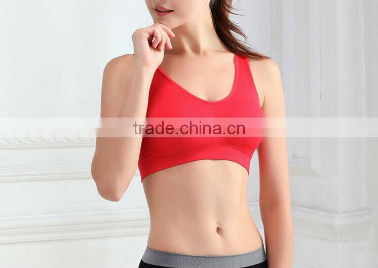 XXXL Hot Sexy Women Seamless Padded Athletic Yoga Running Sports Bra Crop Tank Top Vest Wholesale