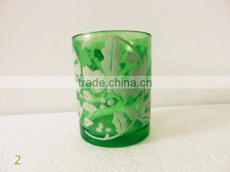 200ml fancy glass candle empty cup