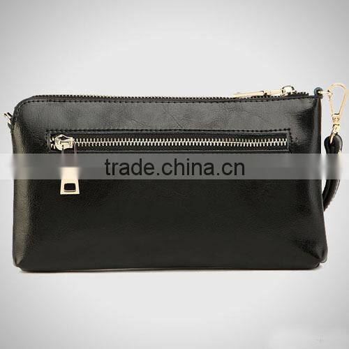 2014 New Design Fashion Ladies Cow Leather Chain Strap Wallet(BCN015)