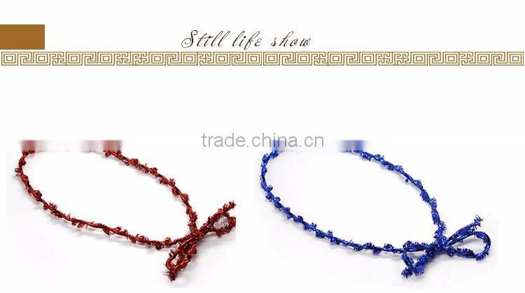 Single&double-strand elastic bowknot Custom ribbon elastic hair decoration