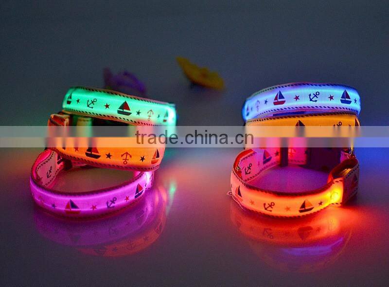 New style star led flashing lights dog collar