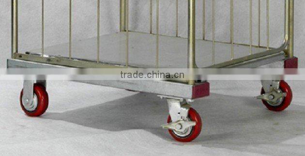 sided pannels wire roll trolley