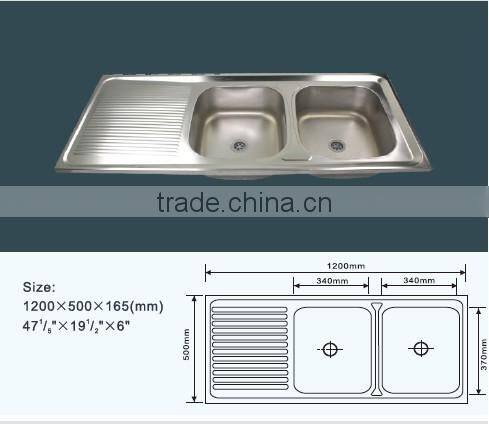JZ-364 80x43 export Indonesia single bowl single tray stainless steel kitchen sink