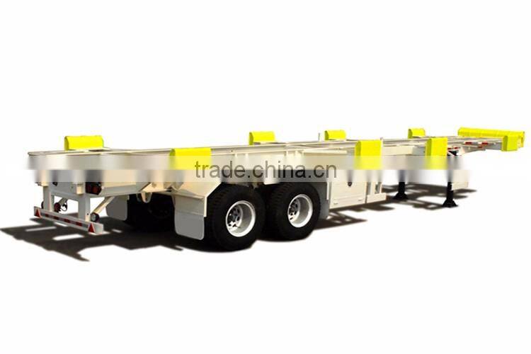 Top Ranking 2-3 Axles 20-40ft Trailers or Container Semi Trucks or Skeleton semi trailer container chassis for Exporting