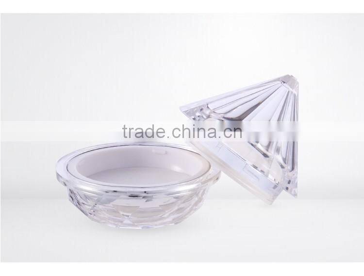 High quality OEM colored diamond shape face cream cosmetic acrylic jar