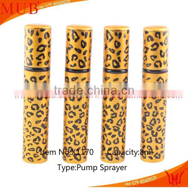 2014 New Square Shape Good Feel 7ml Aluminum Pump Sprayer