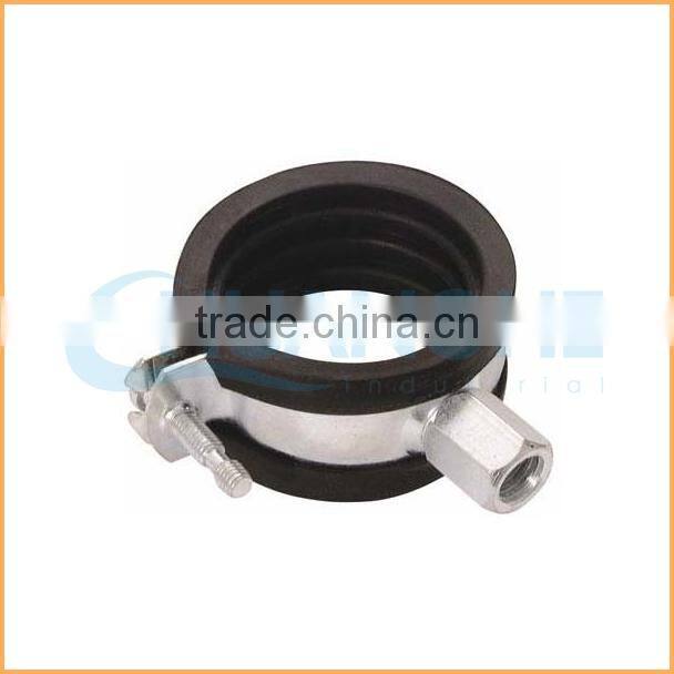 China manufacture best quality iron zinc coated rubber hose clamp